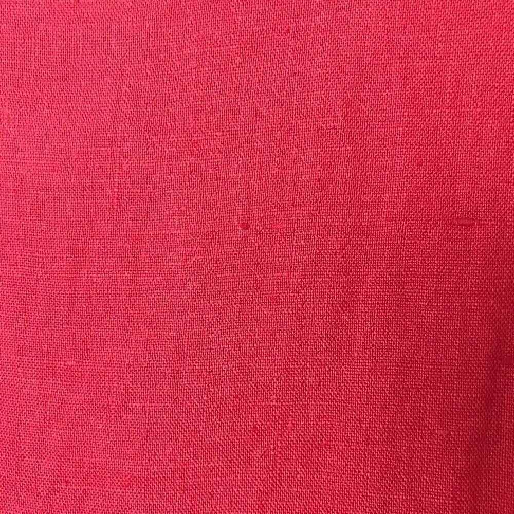 Vintage Red 100% Linen Sleeveless Sheath Maxi Long Dress 10 Collared Willi Wear - Picture 10 of 12